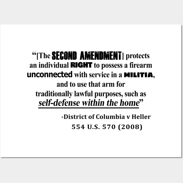 DC v Heller Second Amendment Case Law Wall Art by sovereign120